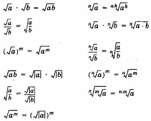 Свойства квадратного корня. примеры. !