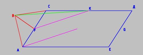 Треугольник авс и параллелограмм acde расположены в разных плоскостях а(альфа ) и в(бетта) точки f,