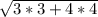 \sqrt{3*3+4*4}