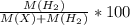 \frac{M(H_{2})}{M(X)+M(H_{2})}*100