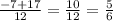 \frac{-7 + 17}{12} = \frac{10}{12} = \frac{5}{6}