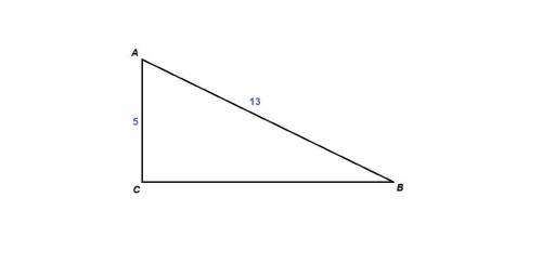 Втреугольнике abc угол c=90 градусов ab=13 см ac= 5 см. найдите 1)sin b 2)tga