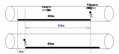 Змей василиск длиной 60 м спросонья ползёт по трубе со скоростью 1 км/ч. навстречу змею по этой труб