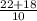 \frac{22+18}{10}