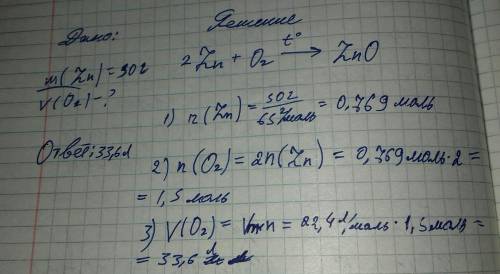 Найти объём кислорода , который потребуется на сжигание 50гр цинка