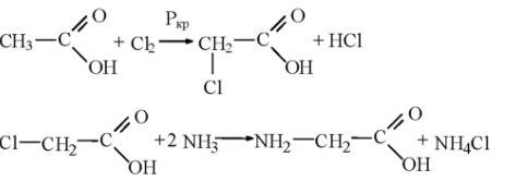 Получить из ch3cooh --> ch2nh2cooh