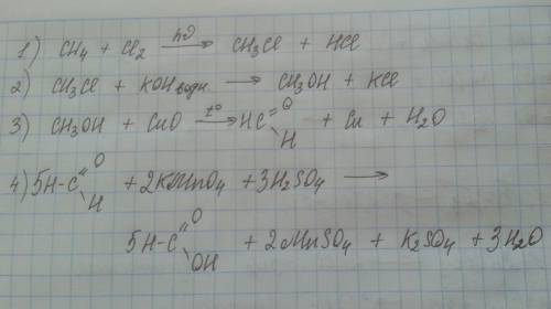 Ch4-a-ch3oh-b-hcooh-co2 , что нужно вместо a и b и как ето вообще решаеться