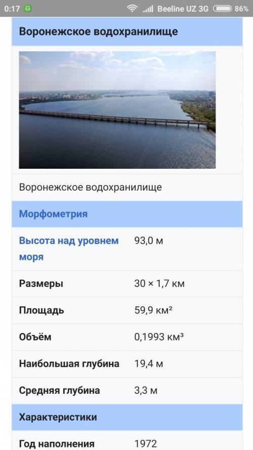 Какие водоемы есть в твоей местности? город воронеж