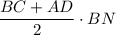 \dfrac{BC+AD}2 \cdot BN