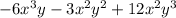 -6 x^{3} y-3 x^{2} y^{2} +12 x^{2} y^{3}