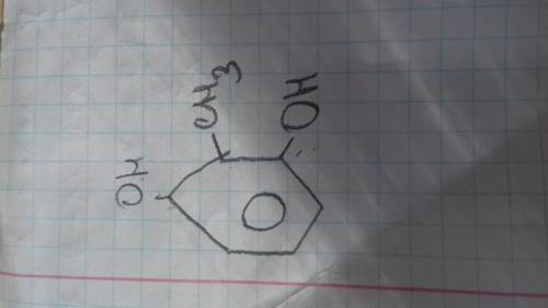 Какая структурная формула молекул у соединения: 1,3-гидрокси-2-метилбензол ? !