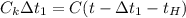 C_{k}зt_{1} = C( t - зt_{1} -t_{H} )