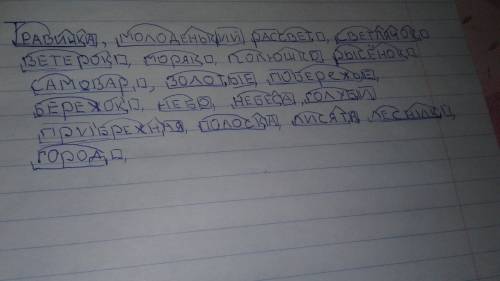 Разбери слова по составу травинка,молоденький,рассвет,светлячок,ветерок,моряк,полюшко,рысенок,самова