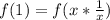 f(1)=f(x*\frac{1}{x})