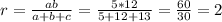 r= \frac{ab}{a+b+c}= \frac{5*12}{5+12+13}= \frac{60}{30} =2