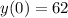 y(0)=62