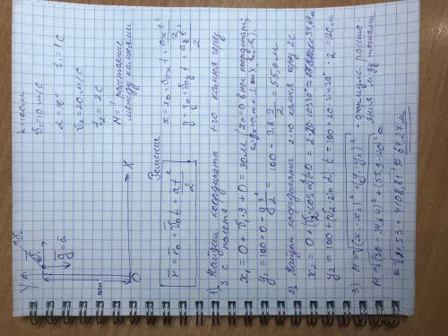 На высоте 100 м со скоростью 10 м/с горизонтально брошен камень. через 1 с из этой же точки под угло