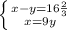 \left\{{{x-y=16\frac{2}{3}}\atop{x=9y}}\right.