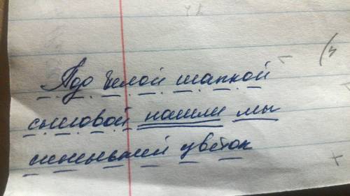 Разберите предложение по членам предложения (и второстепенными членами). предложение: под белой шапк