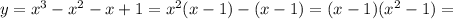 y= x^{3}-x^{2}-x+1= x^{2}(x-1)-(x-1)=(x-1)(x^{2}-1)=