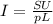 I = \frac{SU}{pL}