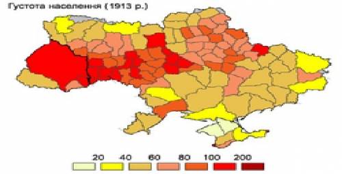 Як позначається густота населення на відповідній карті