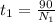 t_1=\frac{90}{N_1}