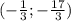 (- \frac{1}{3} ;- \frac{17}{3})