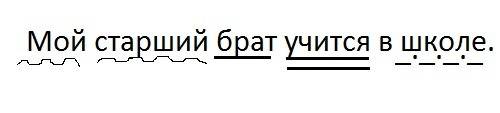 Синтаксический разбор предложения мой старший брат учится в средней школе