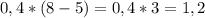 0,4*(8-5)=0,4*3=1,2