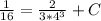 \frac{1}{16} = \frac{2}{3*4^3}+C