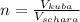 n= \frac{V_{kuba} }{ V_{schara} }