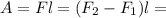 A=Fl=(F_{2}-F_1)l=