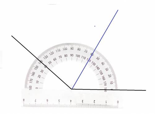 Построй угол 140 градусов из вершины угла проведи луч так,чтобы один из образовавшихся углов был на