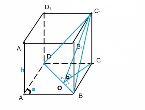 94 ! основанием призмы авсdа1в1с1d1 является ромб abcd, в котором острый угол а равен альфа. плоскос