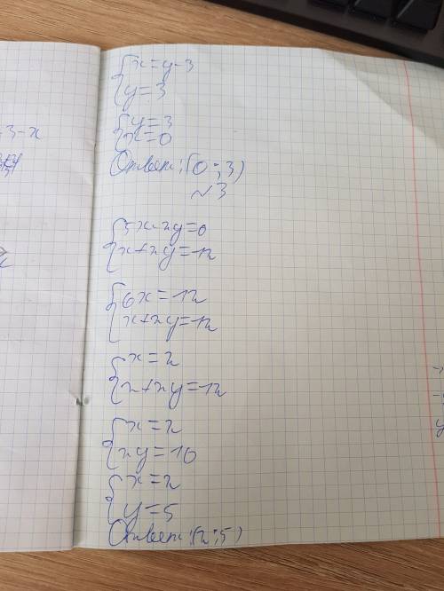 1решите графически y-1=x y=3-x 2 решите подстановки x=y-3 2y-x=6 решите сложения 5x-2y=0 x+2y=12