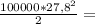 \frac{100000*27,8^{2} }{2} =