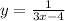 y = \frac{1}{3x-4}