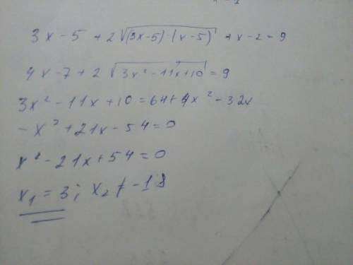 Развязать уравнение 1)√x+1 + √3x+1=8 2)√3х-5 + √х-2=3