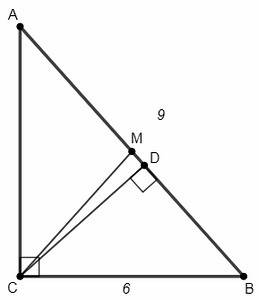 Длины гипотенузы и одного из катетов прямоугольного треугольника авс соответственно равны 9 см и 6 с