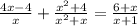 \frac{4x-4}{x}+ \frac{x^2+4}{x^2+x}= \frac{6+x}{x+1}