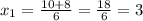 x_{1}= \frac{10+8}{6}= \frac{18}{6}=3