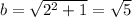 b= \sqrt{2^{2}+1}=\sqrt{5}