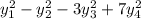 y_1^2-y_2^2-3y_3^2+7y_4^2