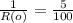 \frac{1}{R(o)} = \frac{5}{100}