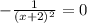 - \frac{1}{(x+2)^2} =0