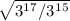 \sqrt{3^1^7 / 3^1^5}