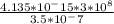 \frac{4.135*10^-15*3*10^8}{3.5*10^-7}