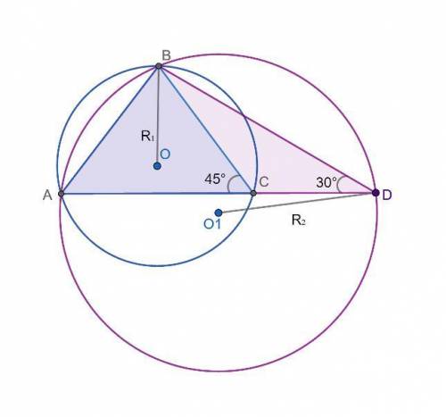 На продовженні сторони ас трикутника авс за точку с позначено точку d так що кут аdв=30*.знайдіть ра