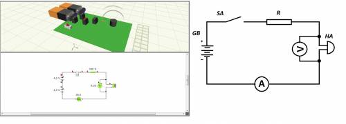 Сооберите электрический цепь 1. акумлятор 2.амперметр 3.вольтметр 4.ключ 5.электрический звонок 6.